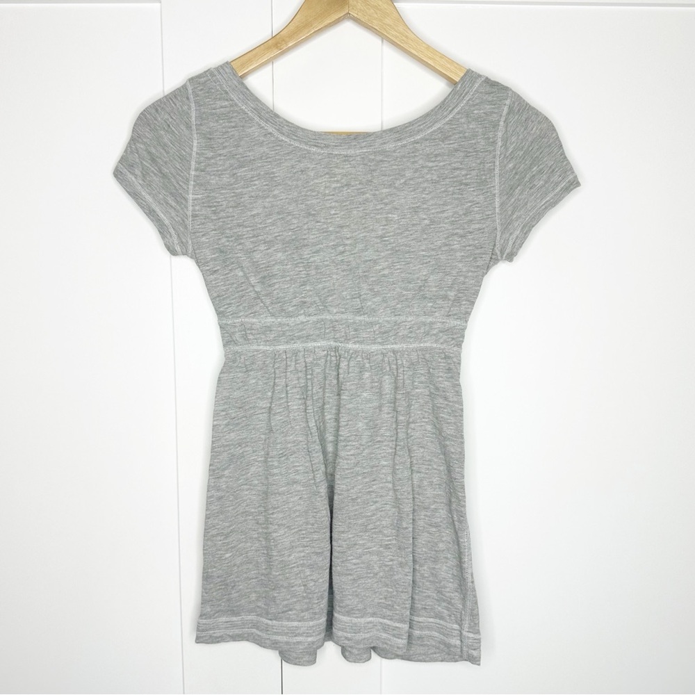 Hollister Vintage Y2K Bella Swan Babydoll twist Top small gray trendy T-shirt - Picture 2 of 8